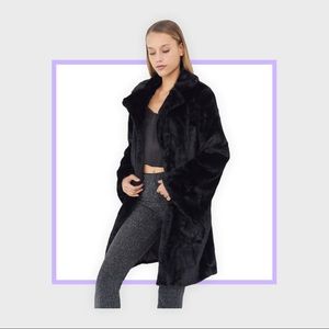 I Am Gia Blair fluffy plush soft faux fur pea coat